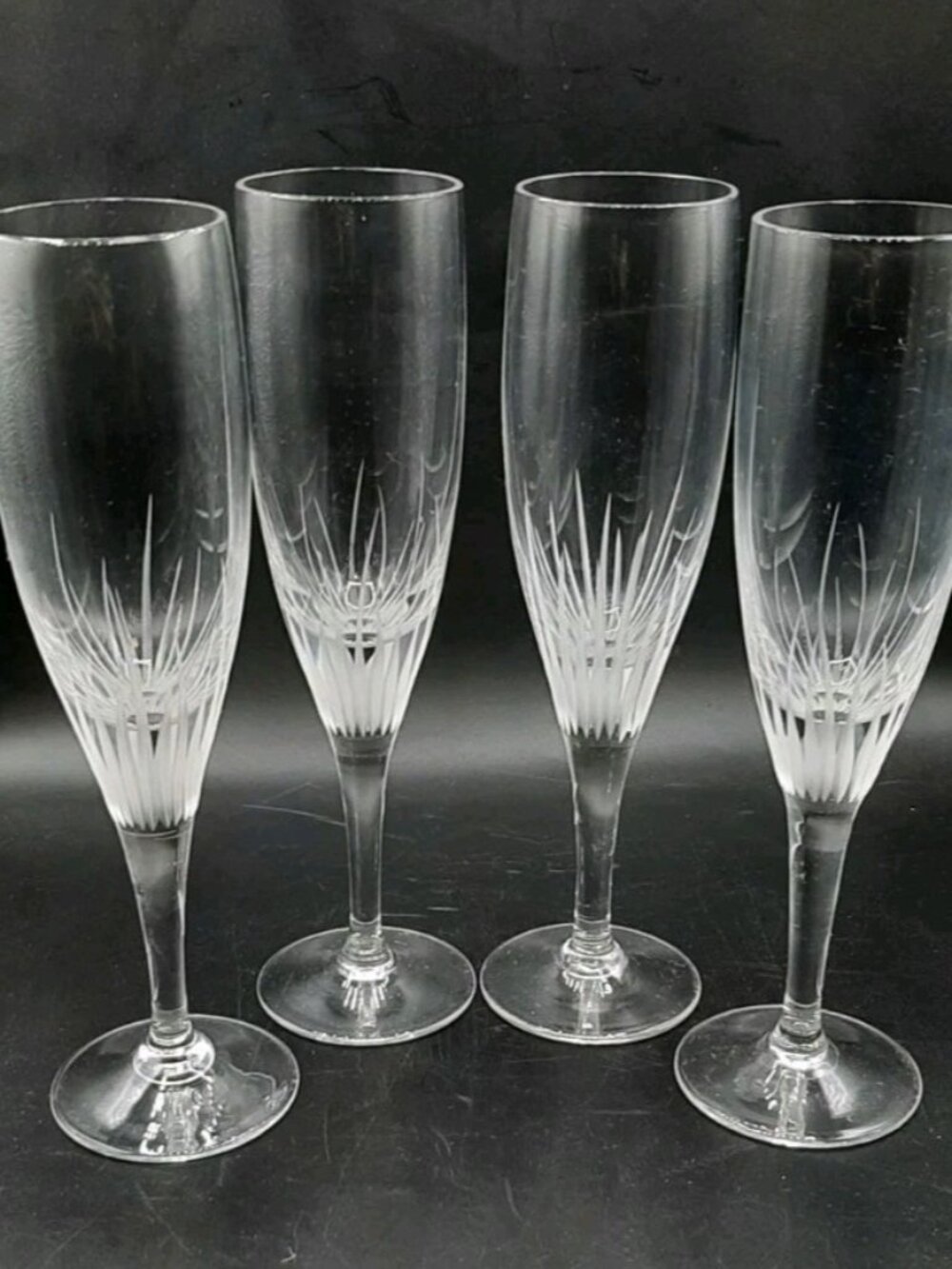 Savanna Bohemia Belfor Crystal Champagne Flute 8 1/2" Set of 4